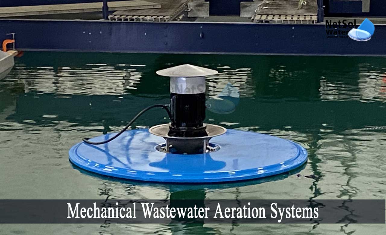 mechanical aerators wastewater treatment, types of aerators