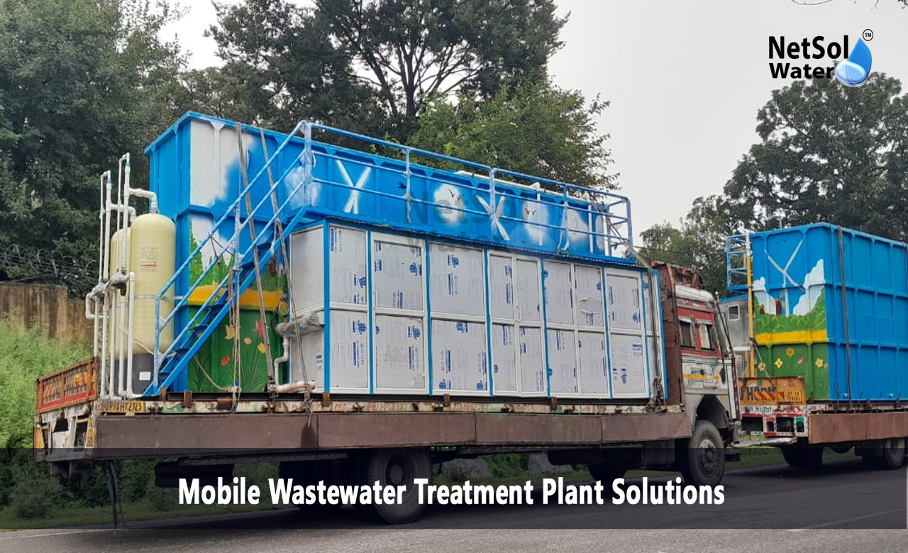 Mobile wastewater treatment plant solutions in india, Containerized wastewater treatment plant, Mobile wastewater treatment plant solutions cost