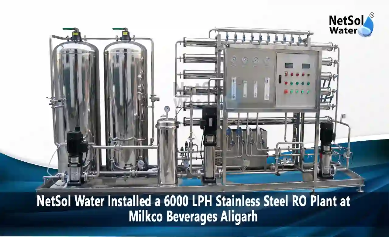 RO plant manufacturer for beverages industry, 6000 LPH RO plant, stainless steel RO plant,  industrial RO plant for beverage industry, beverage water treatment solutions, commercial RO  plant manufacturer, water treatment for food and beverage industry