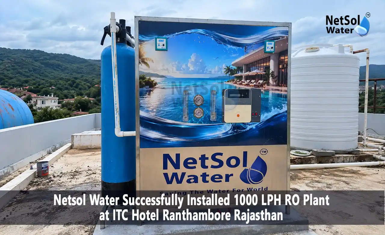 1000 LPH RO Plant Installation, RO Plant Installation at ITC Hotel Ranthambore, Commercial RO Plant for Hotels, Borewell Water RO Plant, Rooftop RO Plant Installation, RO Plant Installation in Rajasthan, Commercial RO Plant Manufacturer in India, 3600 TDS to 90 TDS RO Plant