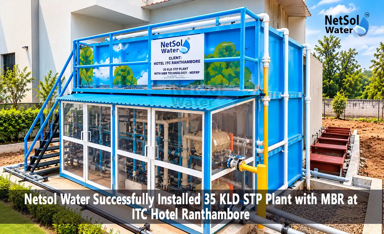 35 KLD STP Plant with MBR Technology, 35 KLD STP Plant, MBR STP Plant, Package STP Plant, Hotel Sewage Treatment Plant, STP Plant in Rajasthan, MBR sewage treatment plant, STP plant for hotels, membrane bioreactor STP, MSFRP STP plant, treated water reuse for gardening and flushing