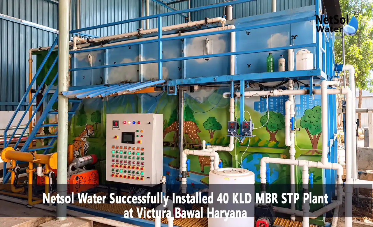 low value for Google, included as requested): 40 KLD MBR STP Plant at Victura, Bawal, Haryana, 40 KLD MBR STP Plant, MBR Sewage Treatment Plant, Package MBR STP Plant, Industrial Wastewater Treatment Plant, MBR STP Installation, STP Plant in Bawal, Haryana, Membrane Bioreactor STP, MSFRP package STP plant, compact STP for limited space, treated water reuse for gardening and landscaping