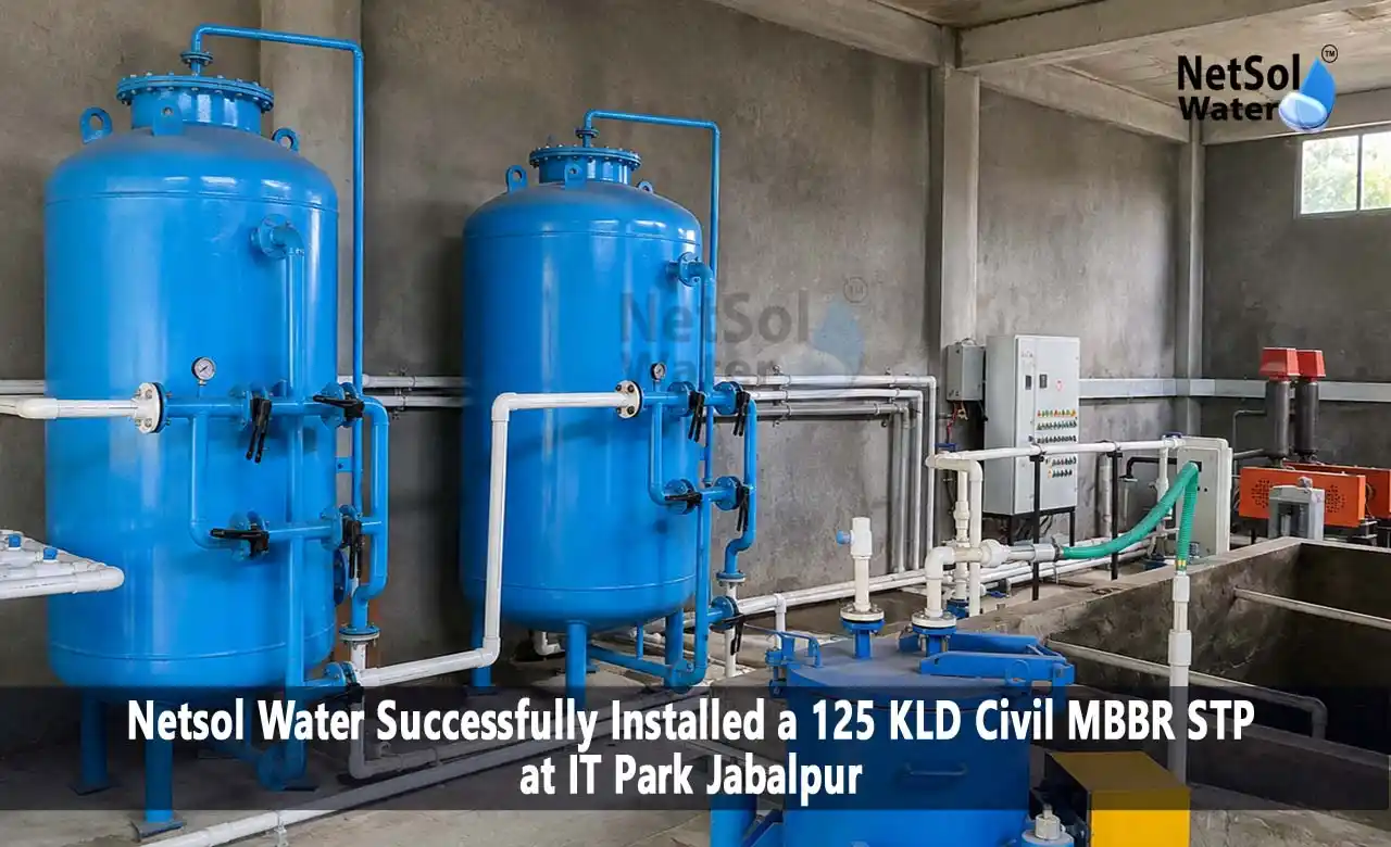 civil sewage treatment plant manufacturer, 125 KLD MBBR STP, 125 KLD civil STP, MBBR sewage treatment plant, sewage treatment plant Jabalpur, STP plant Jabalpur, civil STP manufacturer, sewage treatment plant for IT Park