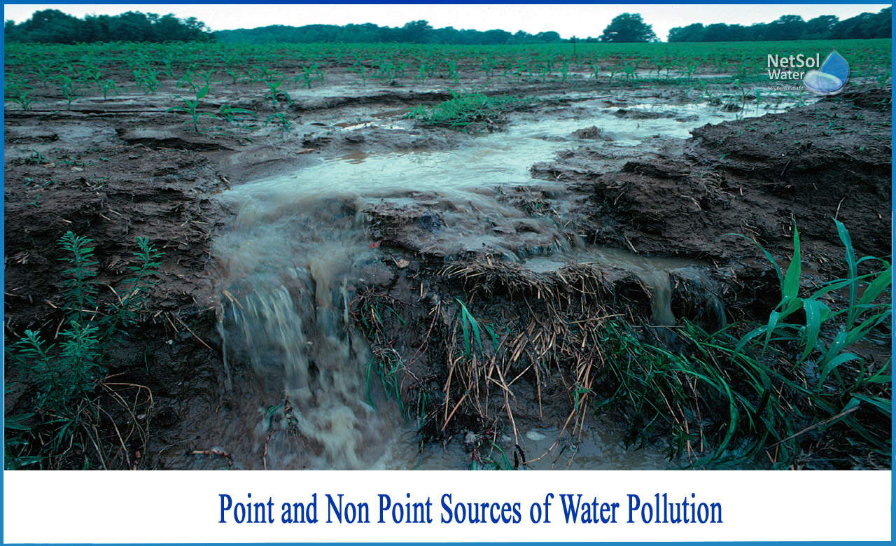 point and nonpoint sources of water pollution, what are point and non point sources of water pollution, difference between point and nonpoint sources of water pollution