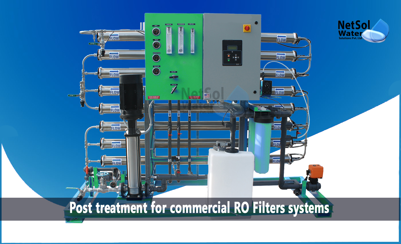 Post treatment for commercial RO Filters systems, Applications of post treatment in RO filters
