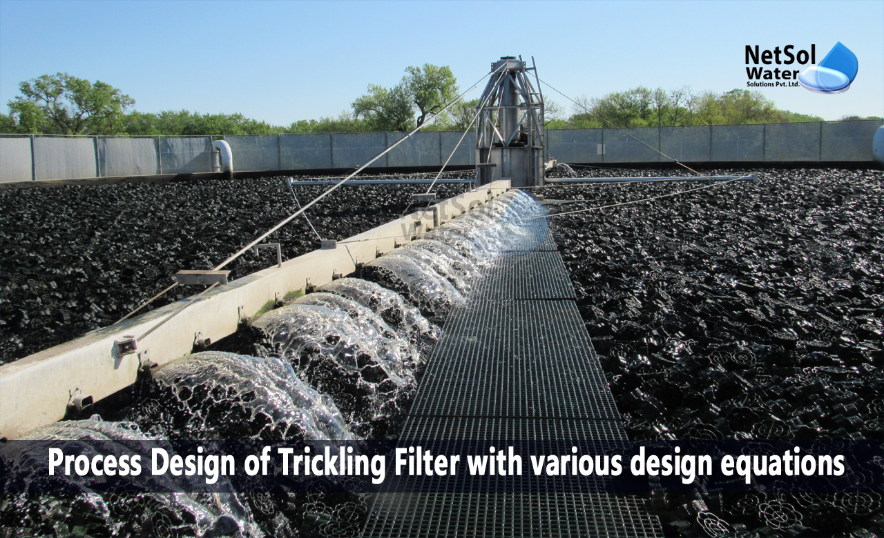 trickling filter design calculations, trickling filter design problems, trickling filter recirculation ratio formula