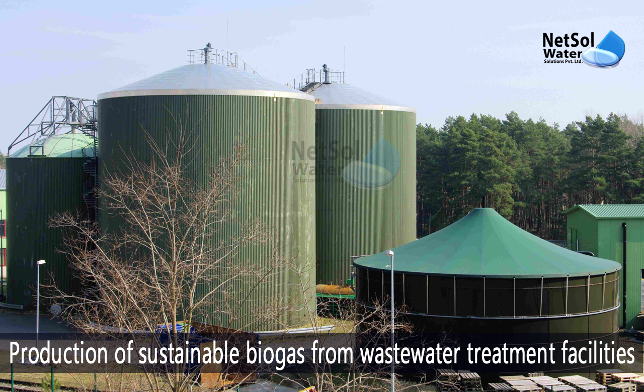 biogas production from sewage sludge, biogas sewage treatment plant, biogas production