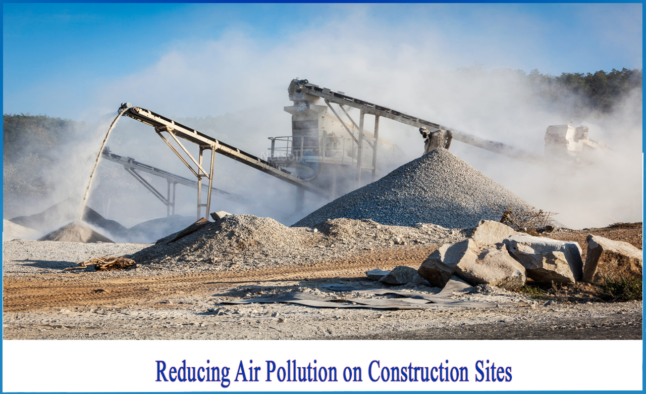 air pollution at construction site, control of water pollution from construction sites, what are the types of pollution that can be observed at a construction site