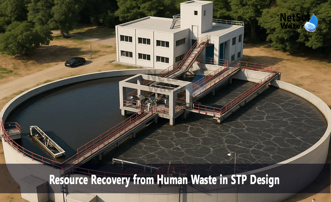 What is resource recovery in waste management, What resources can be recovered from wastewater, How is human waste removed from sewage