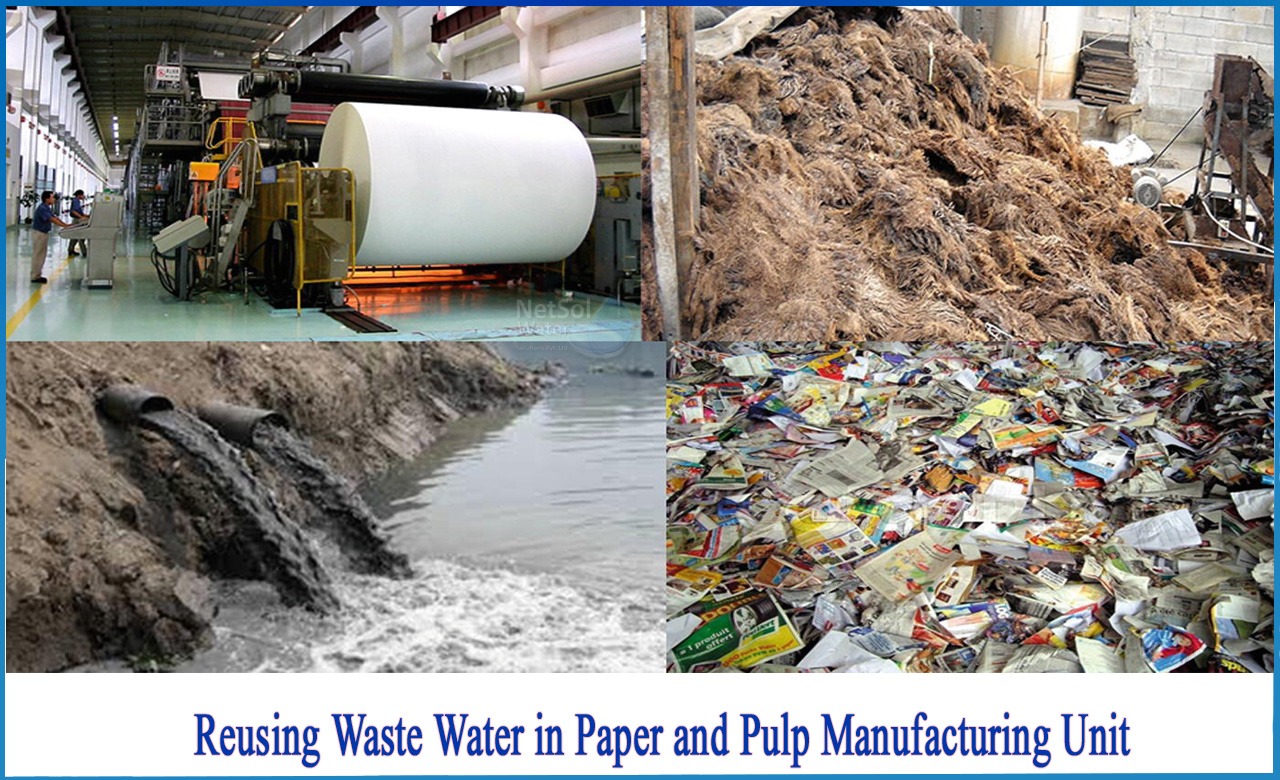 wastewater treatment in paper and pulp industry, pulp and paper industry wastewater treatment in India, reuse of wastewater in small paper mills