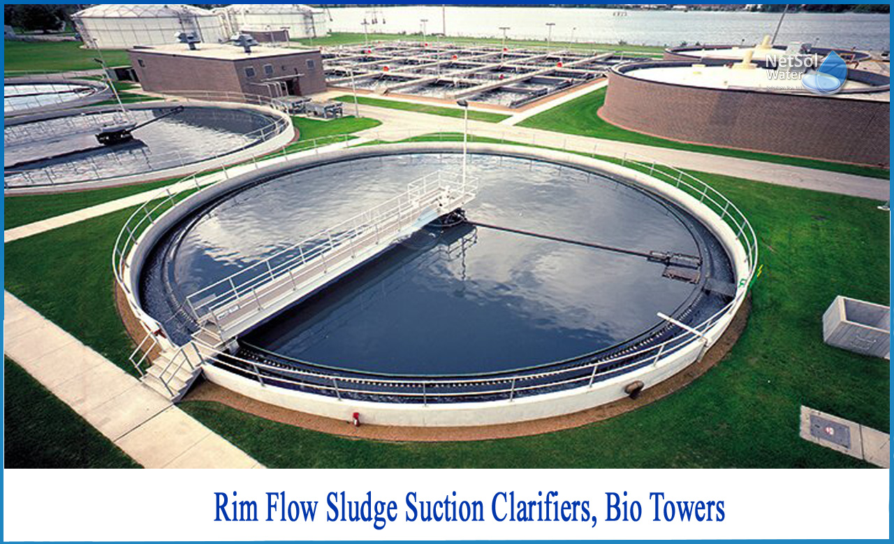rim flow clarifier, circular clarifier parts and functions, clarifier tank design