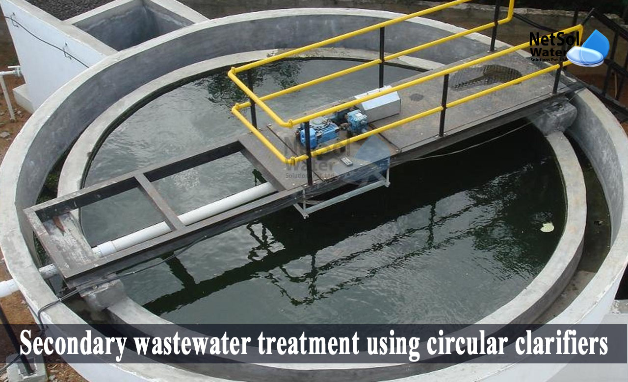 secondary clarifier wastewater treatment, primary clarifier in wastewater treatment, aeration basin in wastewater treatment