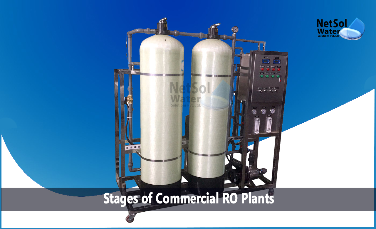 How many Stages of Commercial RO Plants, Working stages along with processes commercial ro plant