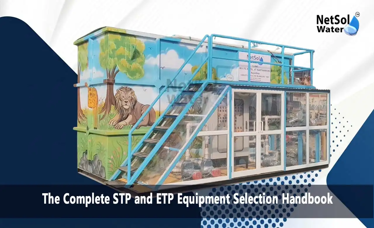 STP equipment selection, ETP equipment selection, sewage treatment plant equipment, effluent treatment plant equipment, air blowers, diffusers, MBBR bio-media, dosing pumps, pressure sand filters, activated carbon filters, UF membranes, MBR membranes, water treatment valves, flow meters, pH meters, DO analyzers