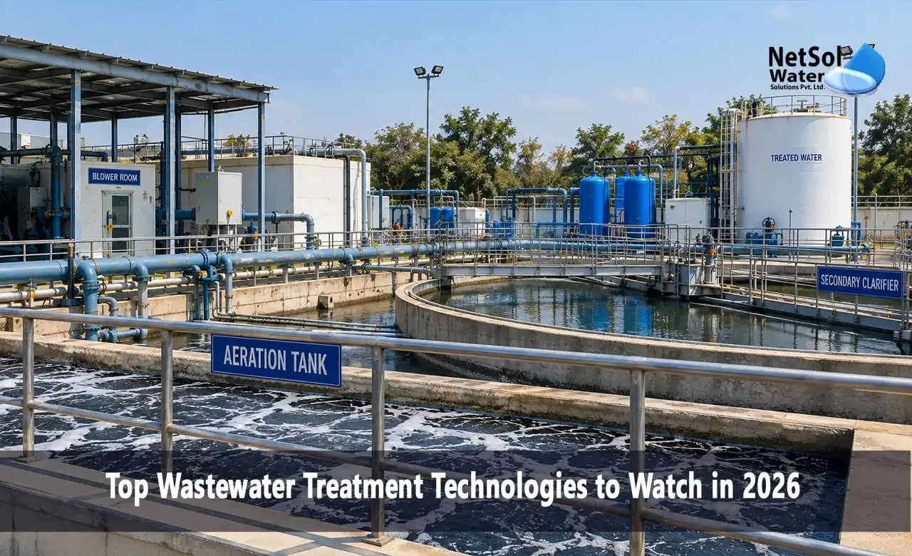 wastewater treatment technologies, membrane bioreactor, zero liquid discharge, advanced oxidation processes, water reuse, smart monitoring, Netsol Water