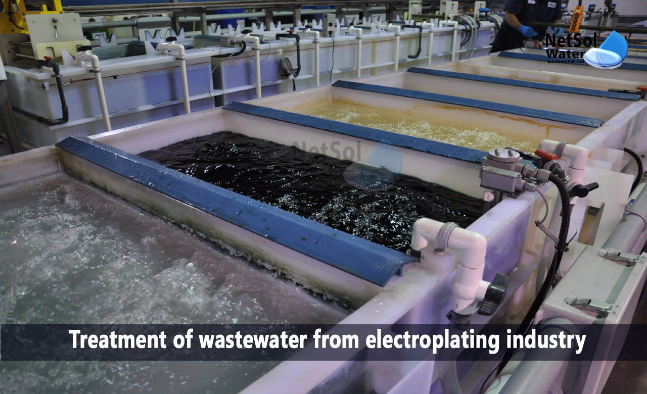 electroplating wastewater treatment, electroplating industry wastewater characteristics, effluent treatment plant for electroplating industry