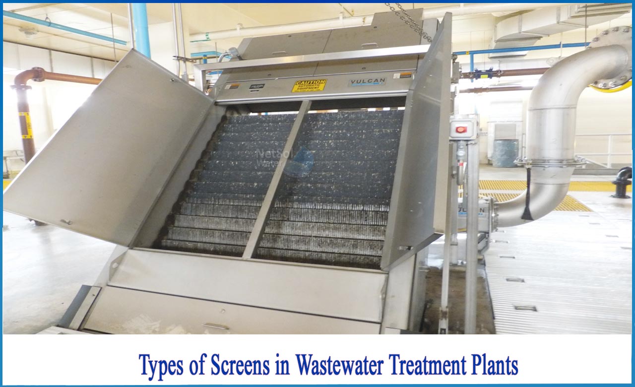 what is screening in water treatment, screening in water treatment, design of screening in wastewater treatment