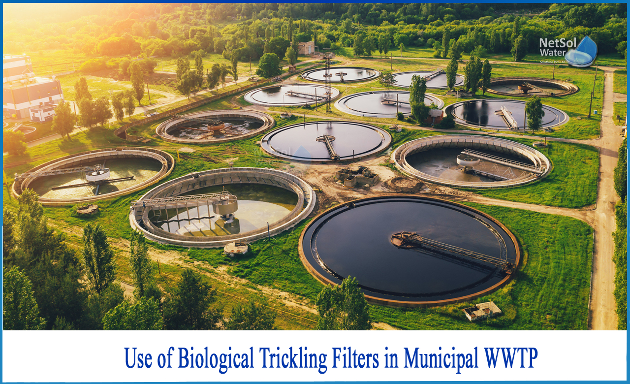 trickling filter advantages and disadvantages, trickling filter used for primary treatment, trickling filter working principle