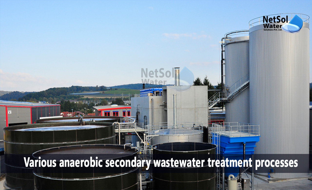 various anaerobic secondary wastewater treatment processes