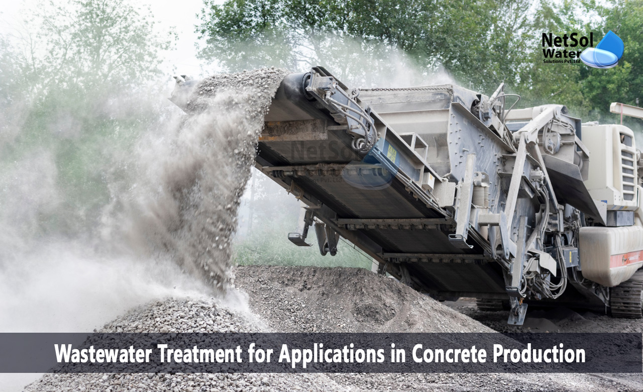 wastewater treatment in cement industry, concrete wastewater treatment, use of wastewater in concrete