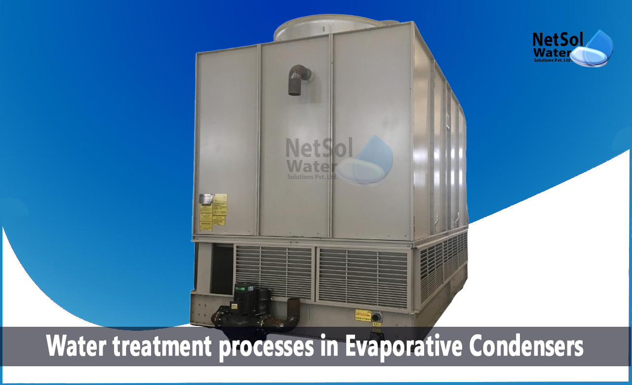 condenser water treatment system, types of evaporative condenser, evaporative condenser vs cooling tower