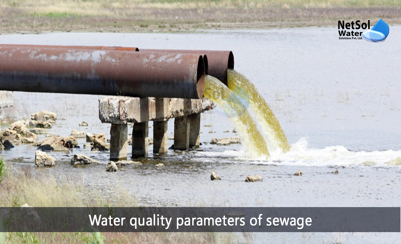 water quality parameters, wastewater treatment parameters, Water quality parameters of sewage