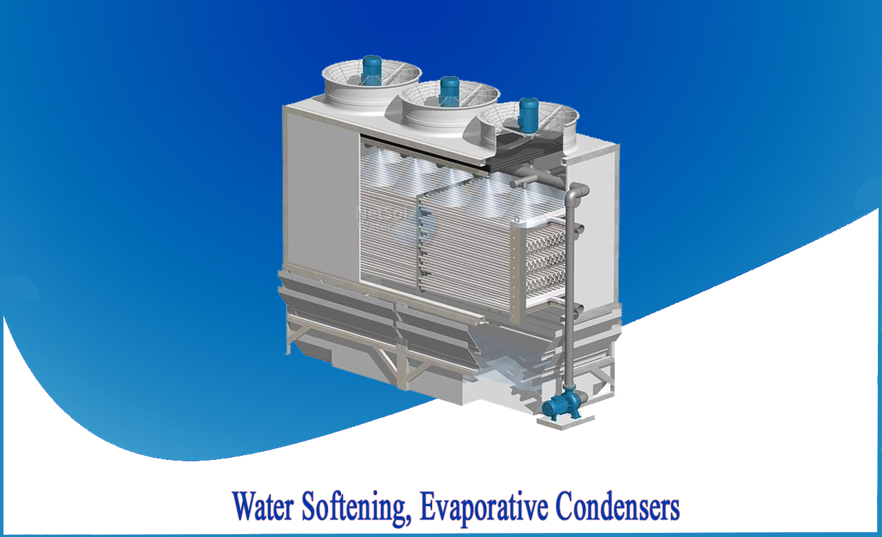 role of evaporative condenser in water softening, evaporative condensers, Water softening