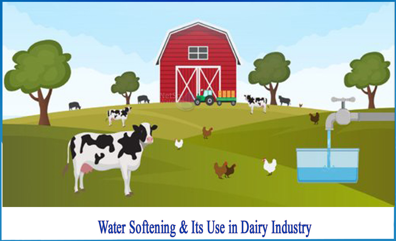 water use in dairy industry, water softening process, importance of water softening