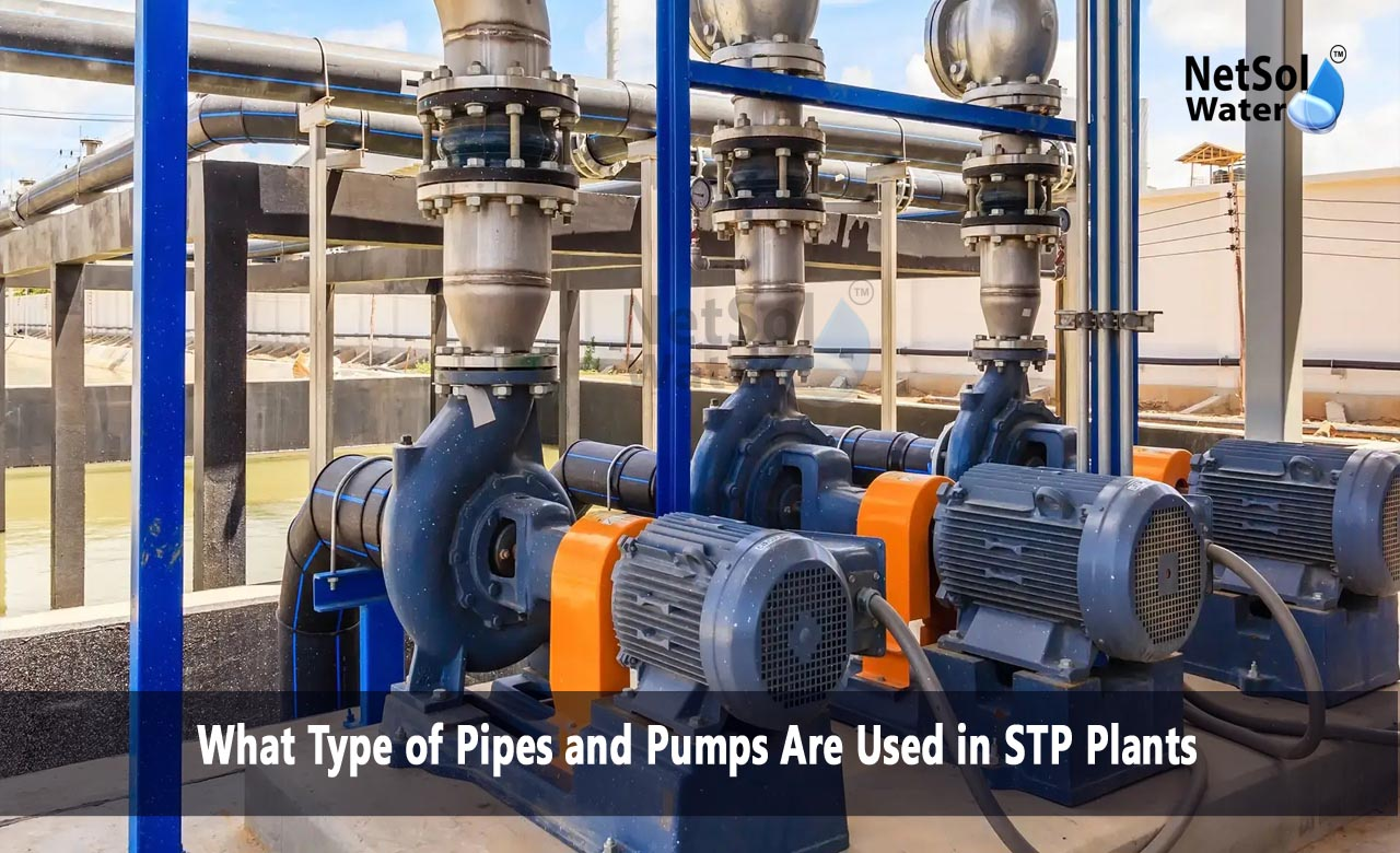 What type of pump is used in STP, What kind of pump is used for sewage, What type of pipe is used for sewage pump discharge