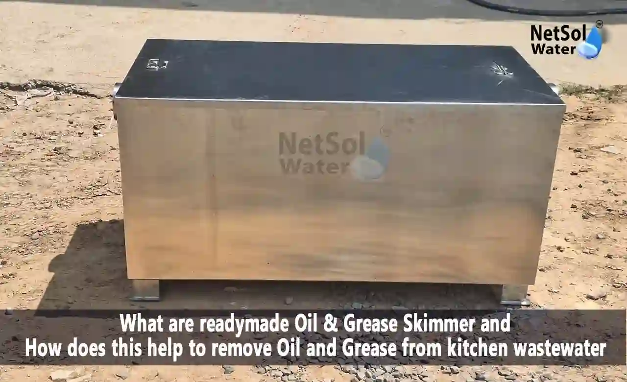 Readymade Oil and Grease Skimmer, Kitchen Wastewater Oil Skimmer, Oil and Grease Removal System, Grease Skimmer for Kitchen Wastewater, Oil Skimmer, Oil Separator, Grease Removal Equipment, Commercial Kitchen Wastewater Treatment
