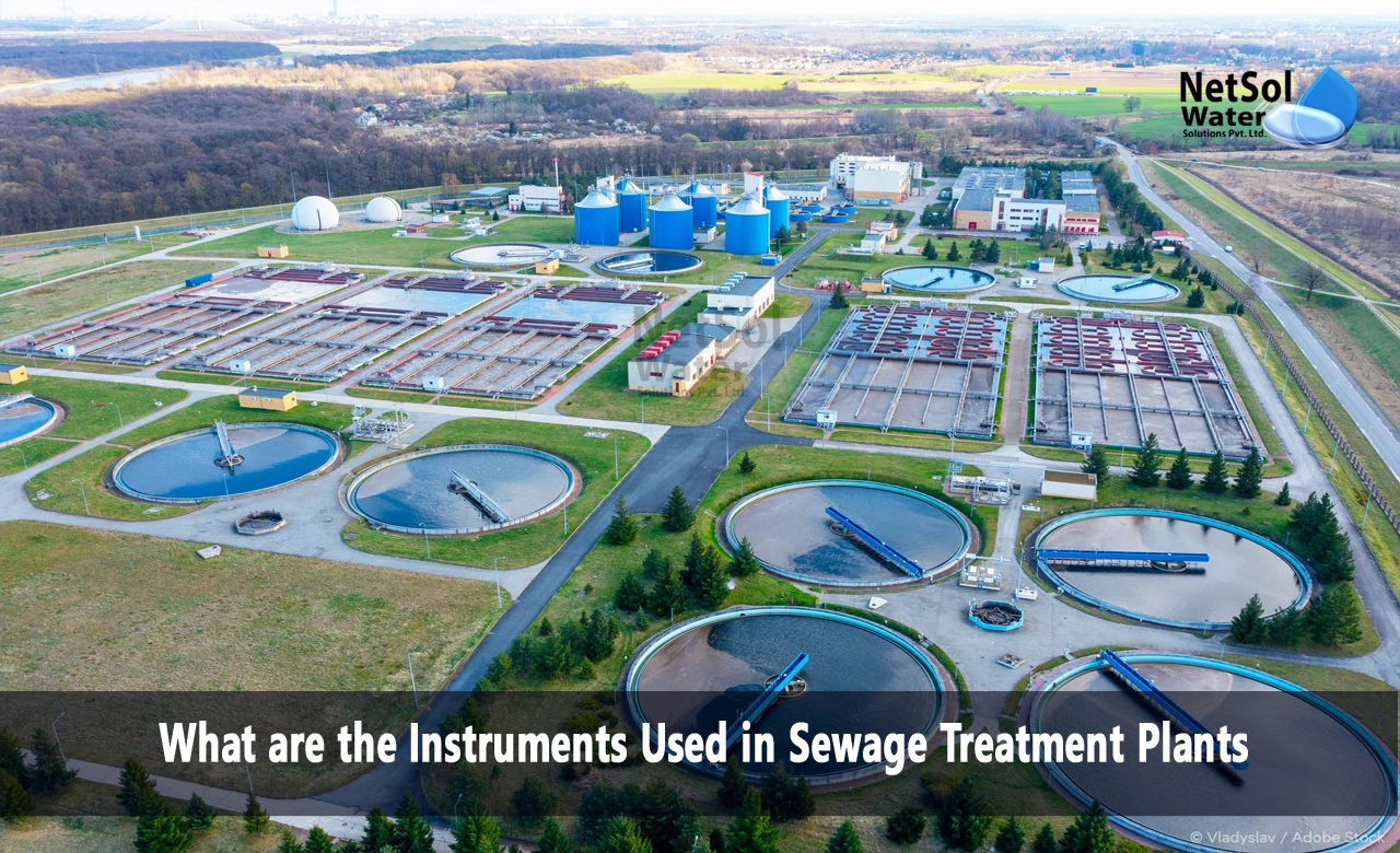 What are the equipment used in STP plant, Which instrument is used to treat wastewater