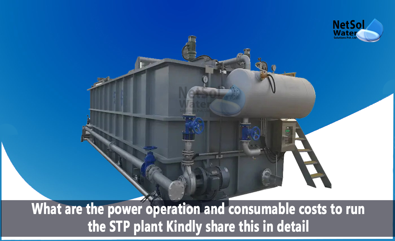 eco sewage treatment plant, power, operation, and consumable costs to run an STP