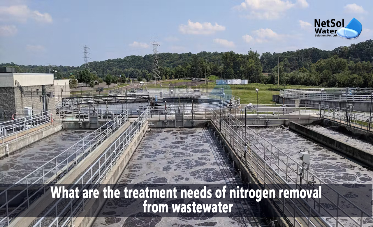 nitrogen removal from wastewater, chemical removal of nitrogen from wastewater, nitrogen removal processes for wastewater treatment