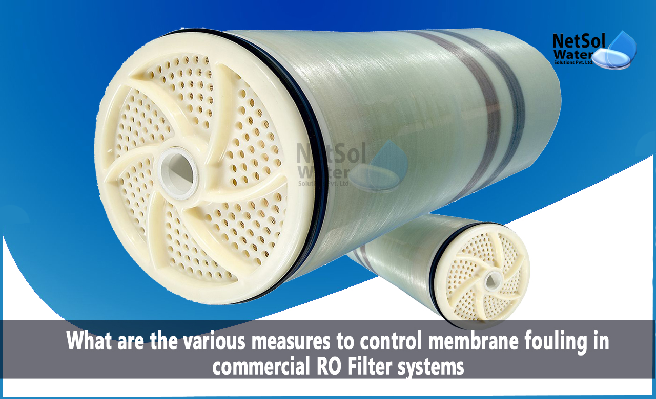 Various measures to control membrane fouling in commercial RO systems