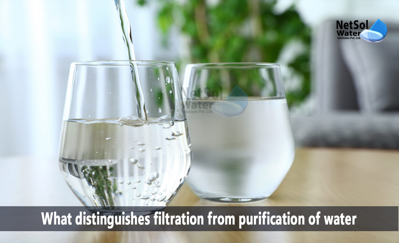difference between purification and filtration, what is water purification, what is the purpose of water filtration