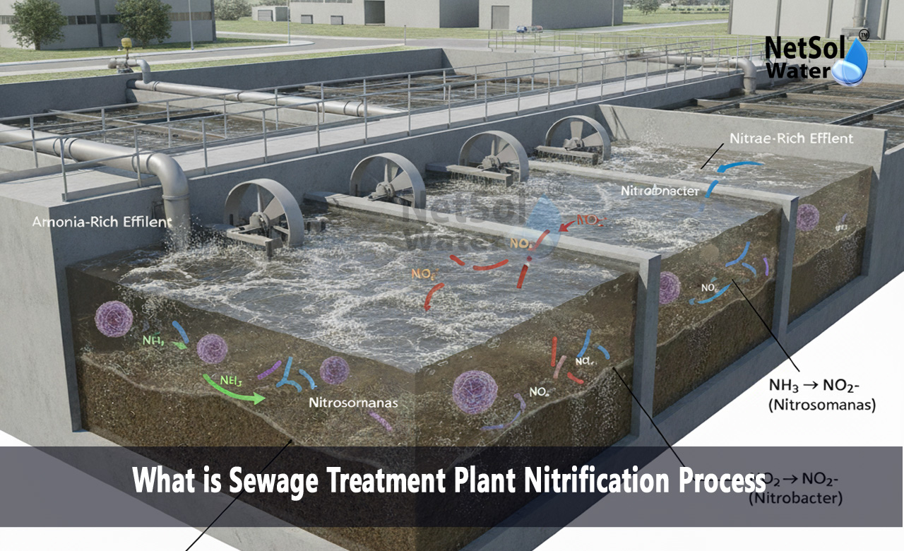 What is the process of nitrification in wastewater treatment, What are the 4 stages of sewage treatment plant, What is the age of sludge for nitrification