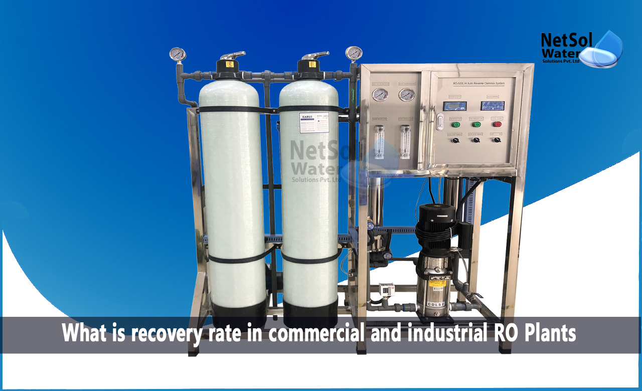 what is the reverse osmosis system's recovery rate, recovery rate in commercial and industrial RO Plants