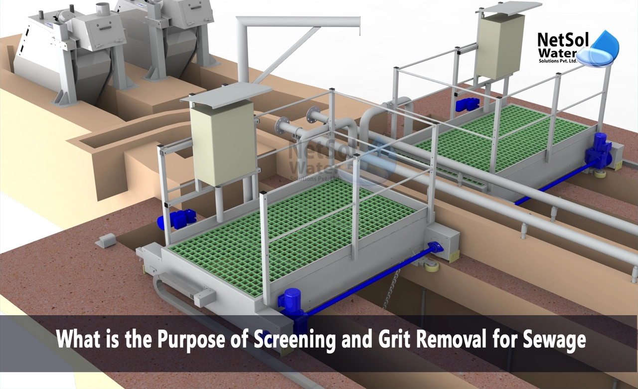 What is the purpose of grit removal in wastewater treatment, What is grit and screenings, How is the grit of sewage removed by the process