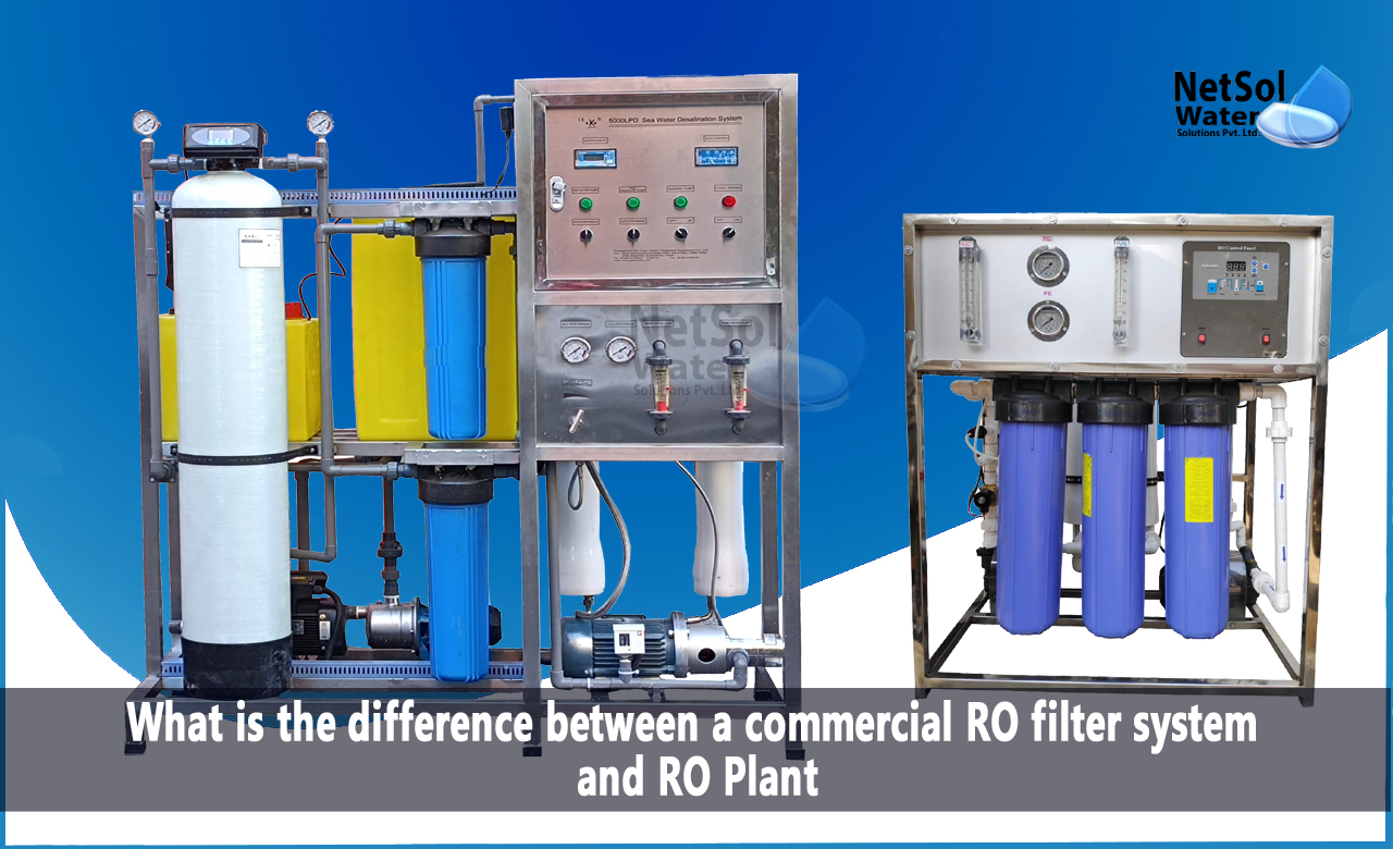 What is the difference between a commercial RO filter system and RO Plant