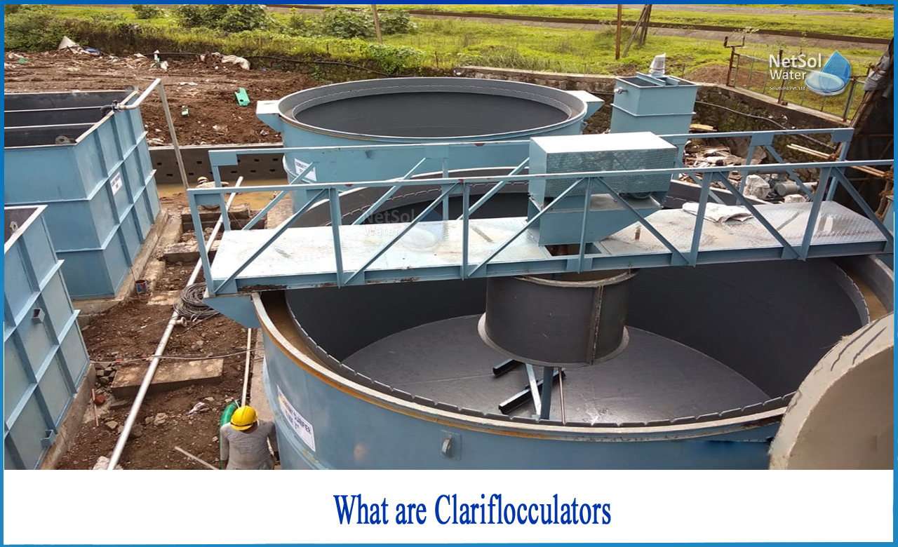 types of clariflocculator, clariflocculator working principle, design of clariflocculator
