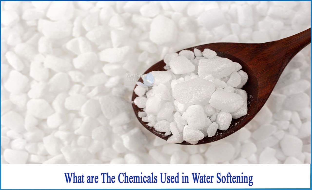 water softening chemicals, lime soda process of water softening, name the sodium compound which is used for softening hard water