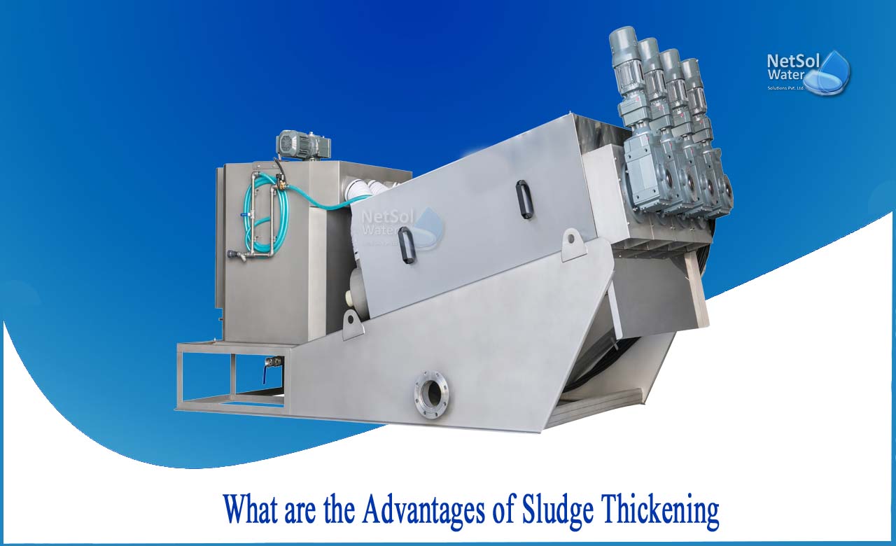 purpose of sludge thickening, types of sludge thickening, sludge thickening and dewatering