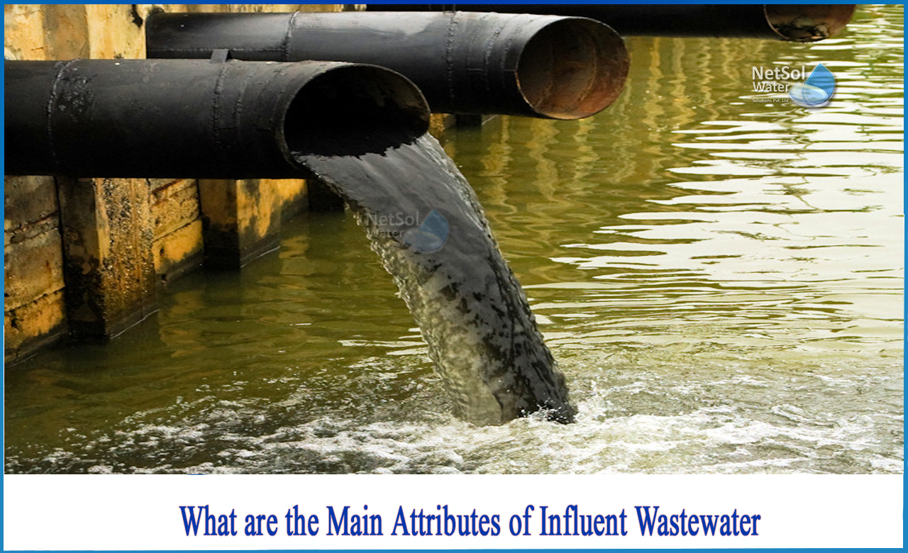 what is influent in wastewater treatment, industrial wastewater characteristics, what are the 9 wastewater characteristics