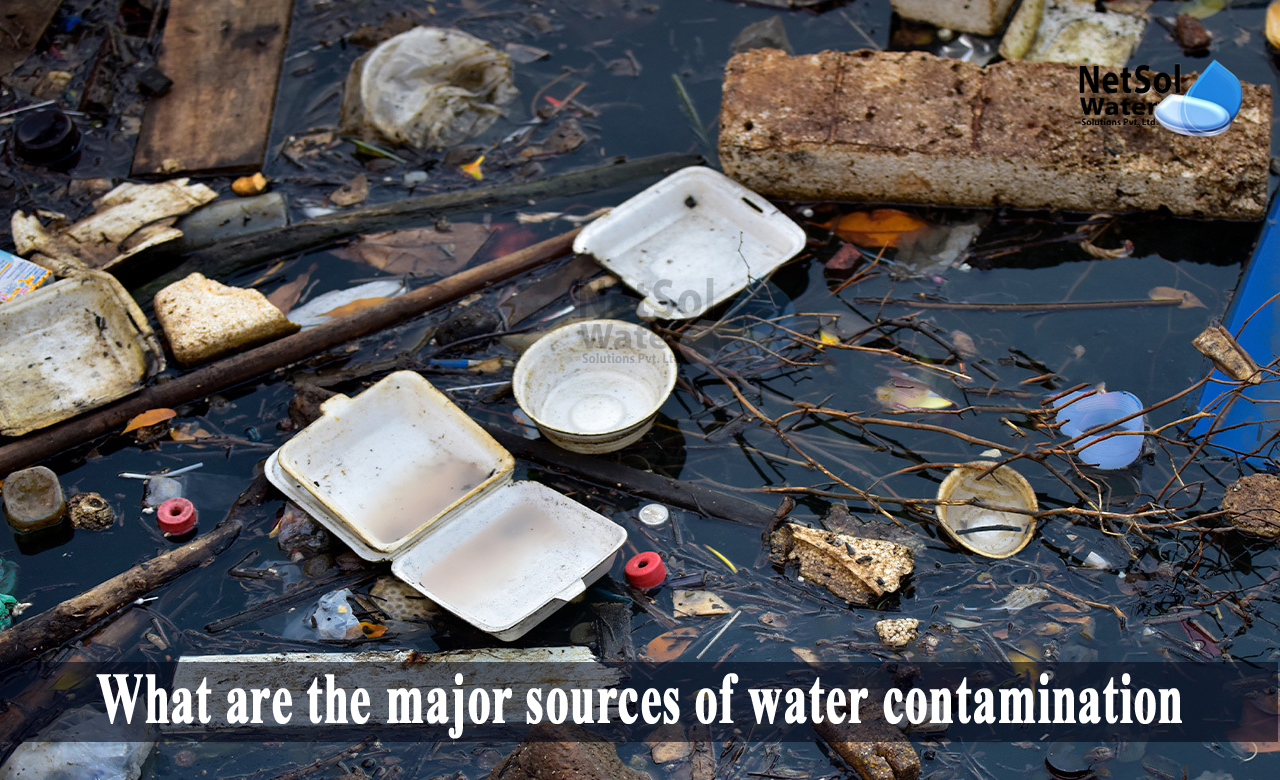 what are the five sources of water pollution, water pollutants, What are the major sources of water contamination