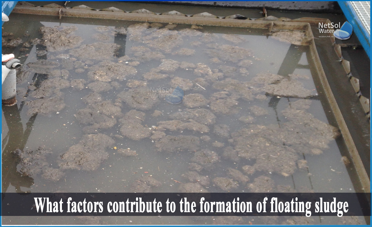 how to remove floating sludge, causes of floating sludge, primary clarifier troubleshooting