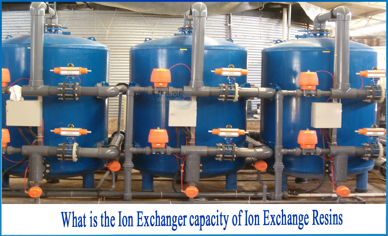 what is ion exchange capacity of resin, formula of ion exchange capacity of resin, ion exchange capacity of resin depends on