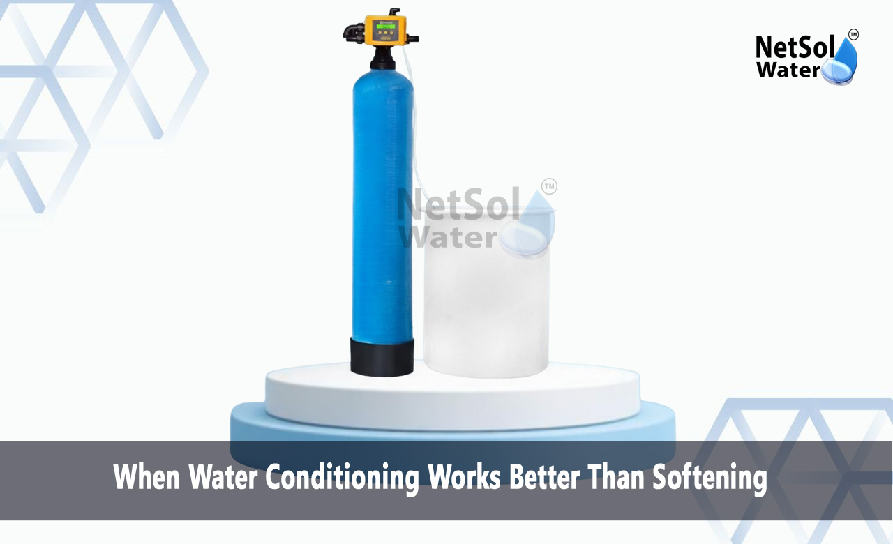 Are water conditioners better than water softeners, Does water conditioner reduce water hardness, How does water conditioning contribute to improve water quality