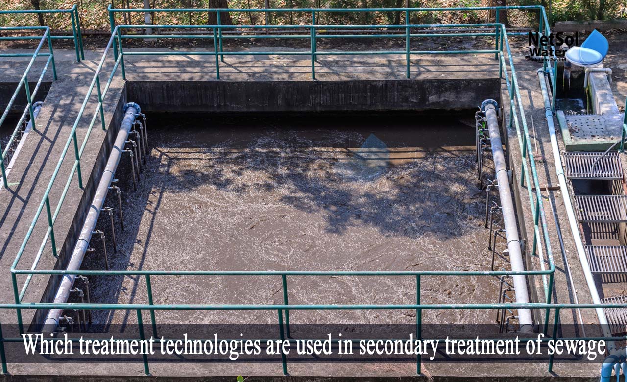 what is secondary treatment of wastewater, types of secondary treatment of wastewater, secondary treatment or biological treatment