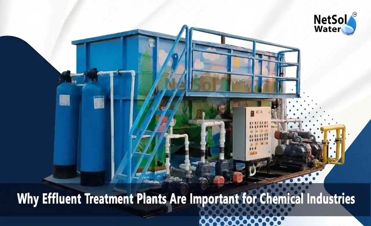 effluent treatment plant, ETP for chemical industry, chemical industry wastewater treatment, industrial ETP, wastewater treatment plant, pH neutralization, water reuse, BOD COD TDS treatment, sludge management, Netsol Water ETP solutions