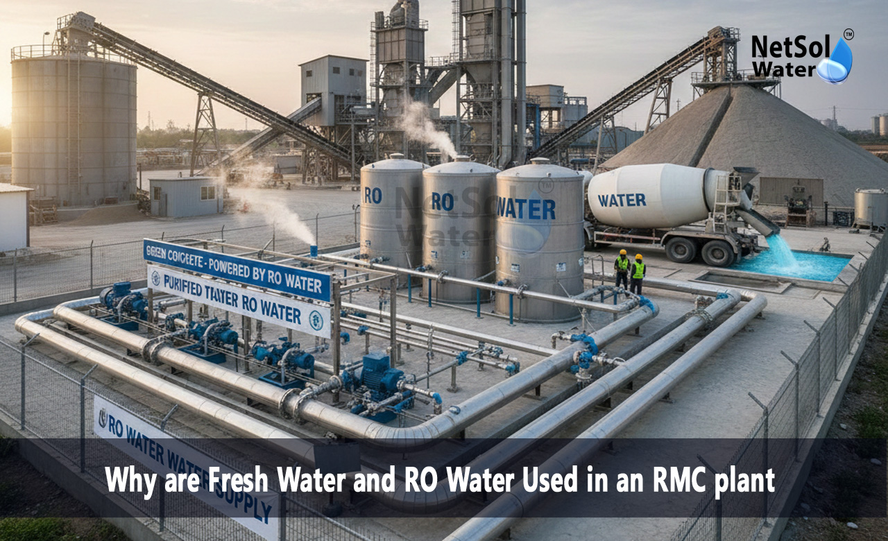 Why are Fresh Water and RO Water Used in an RMC plant?